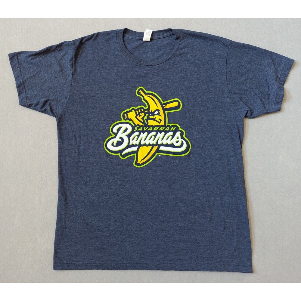 Savannah Bananas Baseball Primary Logo Tee - Heather Navy - Adult Large